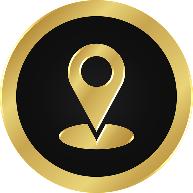 Golden Location Icon